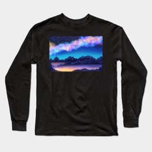 BEAUTIFUL GALAXY SKY MOUNTAIN RANGE Long Sleeve T-Shirt